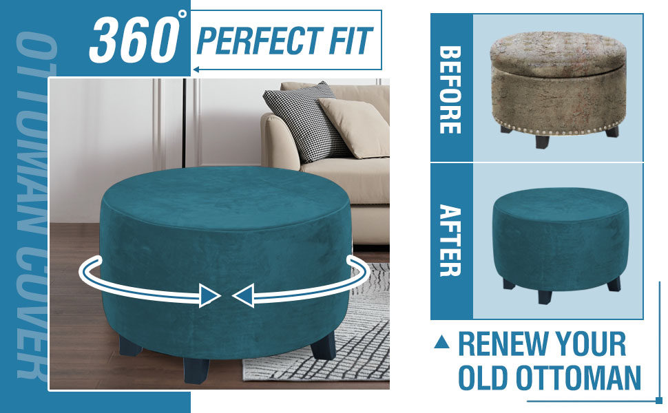 Ottoman Slipcovers Covers Slipcover