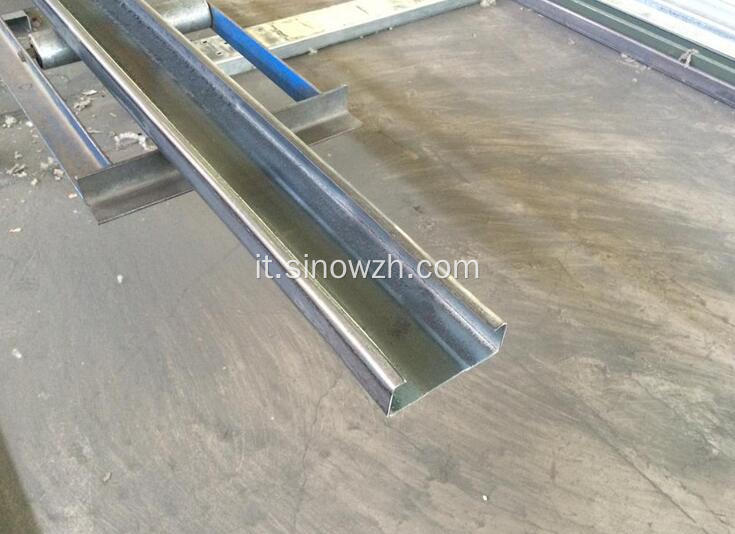 Zincato C tipo Steel Purlin / Canale