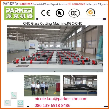 Parker China CNC Glass Cutting Machine Similar to Bottero (Italy)