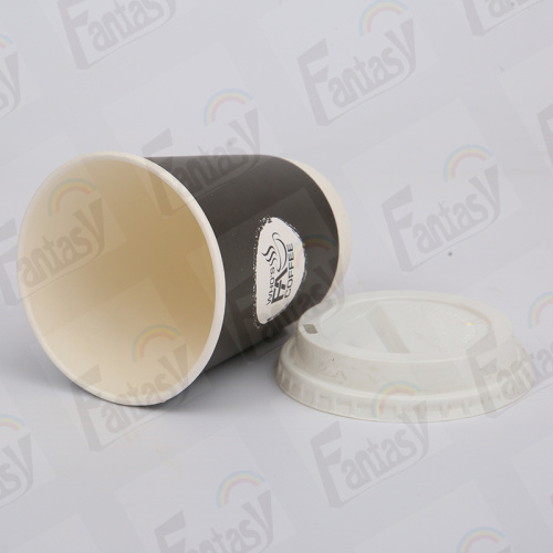 Custom Double Wall Paper Cups Take Away Double Wall Coffee Paper Cup 12Oz Factory