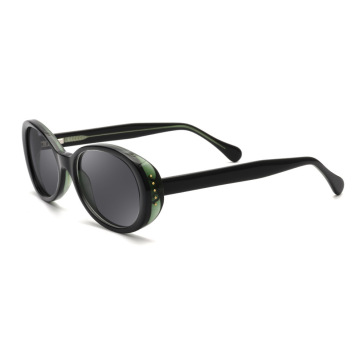 Wholesale Retro Round Acetate Sunglasses | Tortoise Black AS096