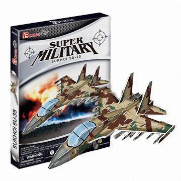 DIY Airplane Puzzle Toy, Made of Non-poisonous Paper and EPS Foam Core