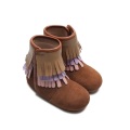 Tassel Leather Children Ankle Boots