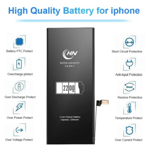Super high capacity 2200mAh iphone 7 battery