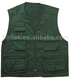 green high quality fishing vest with more pocket