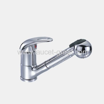 Pull Out Shower Head Kitchen Mixer With Good Chrome 