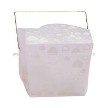 Plastic packaging box with handle