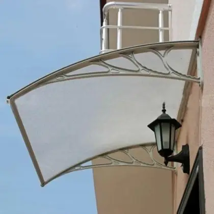 Plastic awning material polycarbonate rain cover for balcony awning
