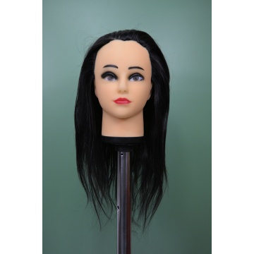 Профессиональная голова манекена для укладки черных волос