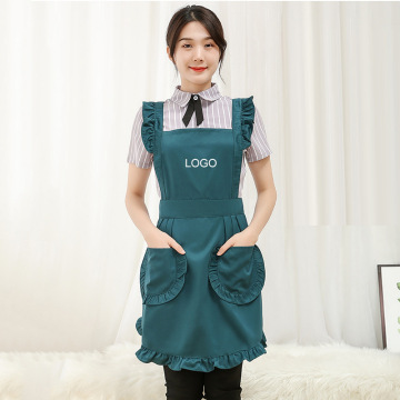 Beauty Salon Apron: Embroidered Cotton Kitchen Apron for Nail Salons and Coffee Shops