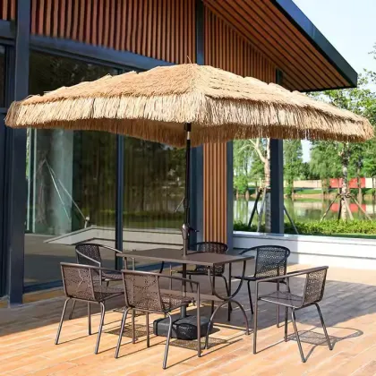 Modern Outdoor Patio Sunscreen Umbrella with Base