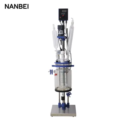 Mini Electric Vacuum Glass Reactor Steam Jacketed Reactor