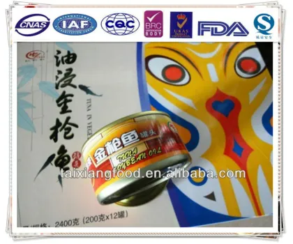 canned tuna in oil /fish canned