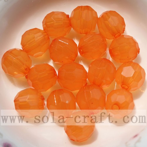 Charming Jelly Round Faceted Jewelry Acrylic Beads