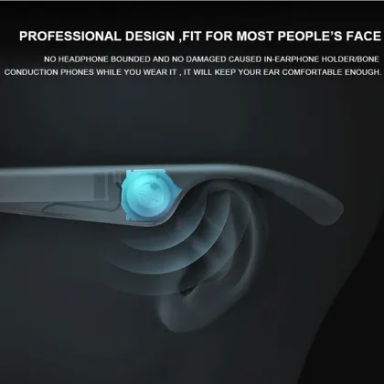 Wireless Smart Sunglasses with Bone Conduction Technology and Polarized Headphones