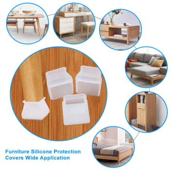 Quadratische Möbel-Silikon-Stuhl-Beinbodenschützer