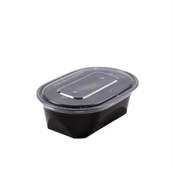 750ml Elliptical Picnic Salad Meal Prep Food Storage Container: Disposable Plastic Food Box for Take Away