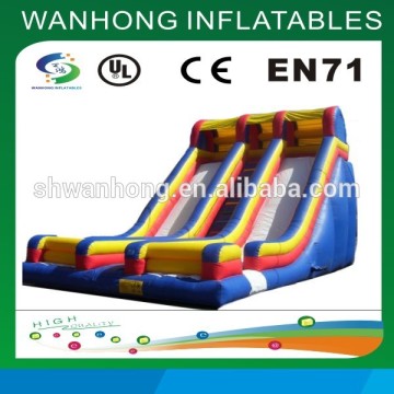 Hot sale handmade double lane inflatable water slide for commercial