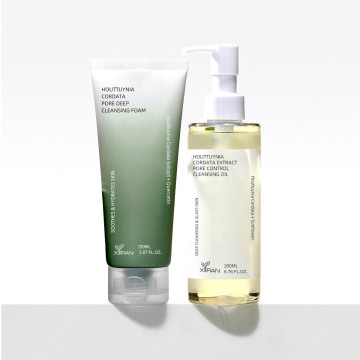 Houttuynia Cordata Foam Facial Cleanser - Deep Pore Cleansing & Gentle Exfoliating Face Wash