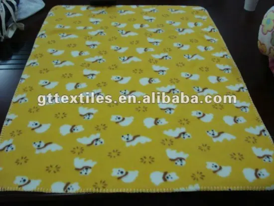 Rotary printing polar fleece kids blanket