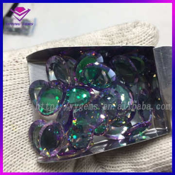 Oval AB Colors Gemstone Loose Glass Artificial Crystal for Jewelry Making
