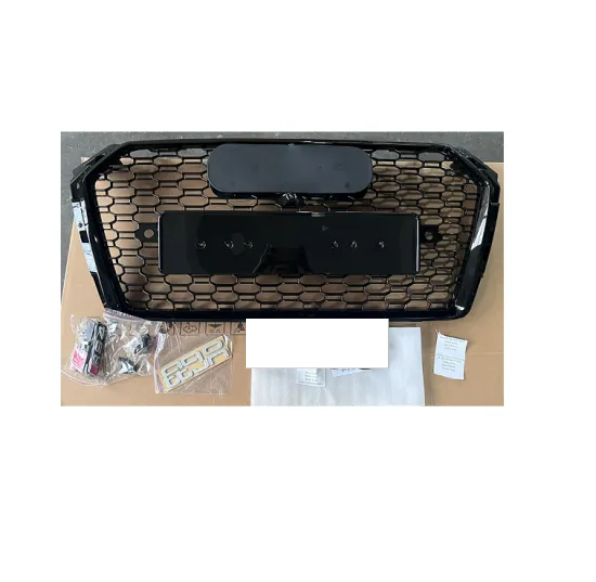 Car ABS Front Grille for Audi A4 2017-2019 - RS4 Honeycomb Look