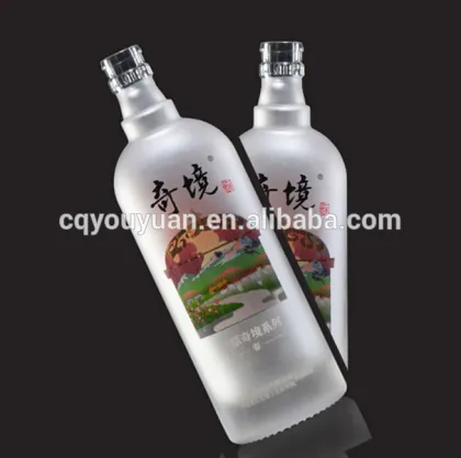 500ML Round Bourbon Liquor Bottle Customise Water Bottle Manufacturing