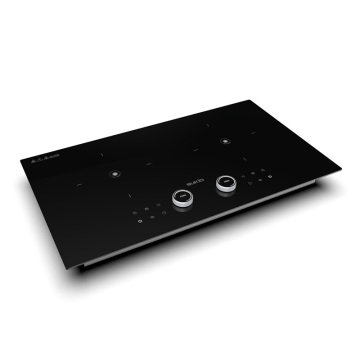 Built-In Double Burner Induction Cooker with Knob and Touch Controls in Germany