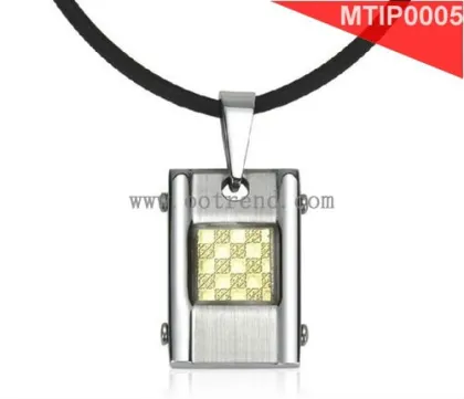 Man Classic Titanium pendant necklace , stylish bling titanium necklace of holiday present