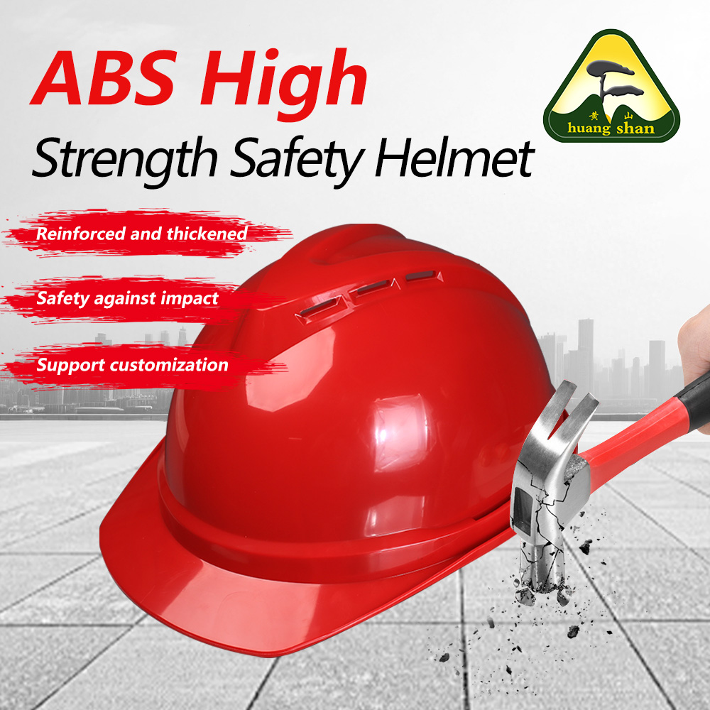 Capacete de segurança respirável de material ABS vermelho 08V