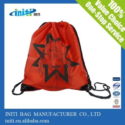 China supplier christmas ornaments nylon bag with custom logo polyester slazenger backpack bag