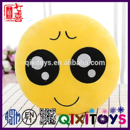 China supplier all emojis in order kissy face emoji pillows logo plush pillow