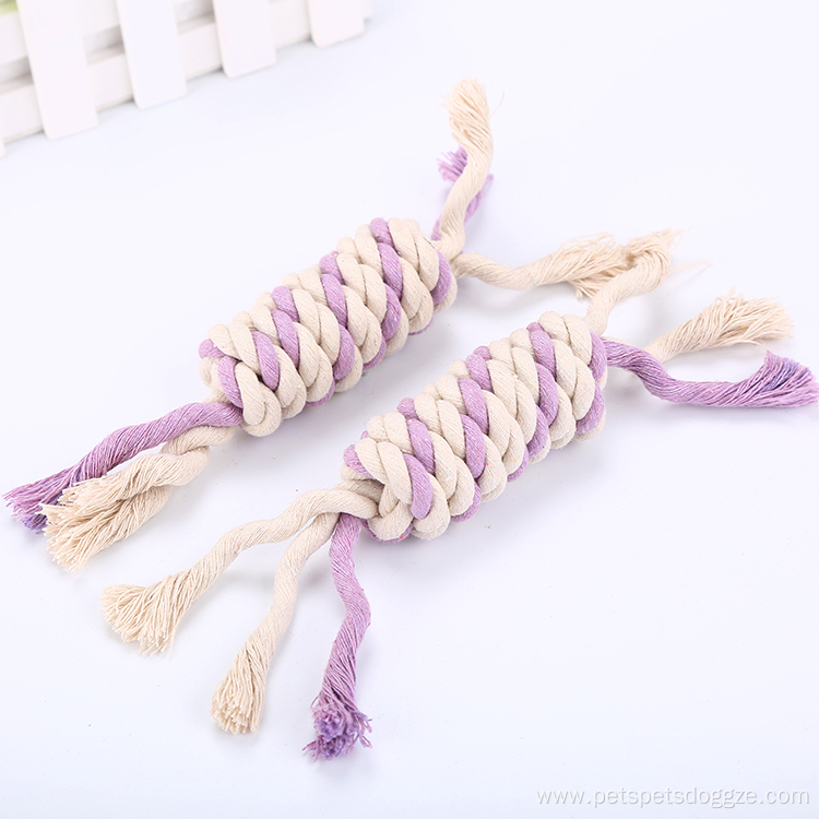 Factory Sell Candy Cotton Rope Chew Pet Toy