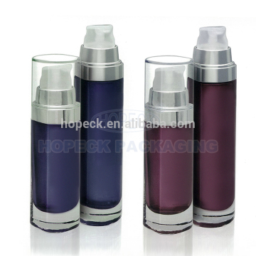 Cutomized pantone colors airless glass cosmetic bottle