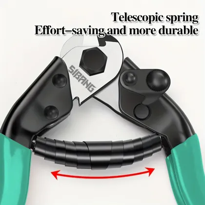 Green stamped wire rope shears