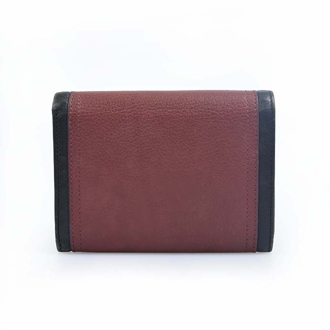 high quality blue genuine leather slim short women clutch wallet