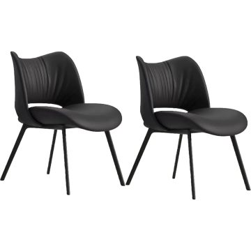 Solid Wood Dining Chair Elegant Upholstered Dining Chairs with Black Legs Factory