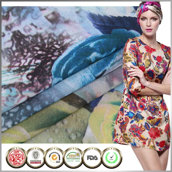 Hot Selling SGS Certified Digital printed Plain chiffon fabric for dress