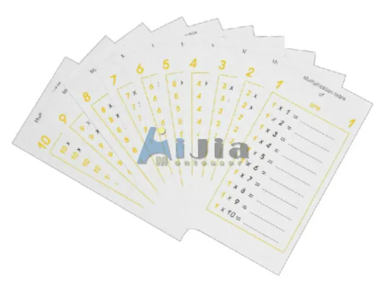 Montessori material Multiplication Tables