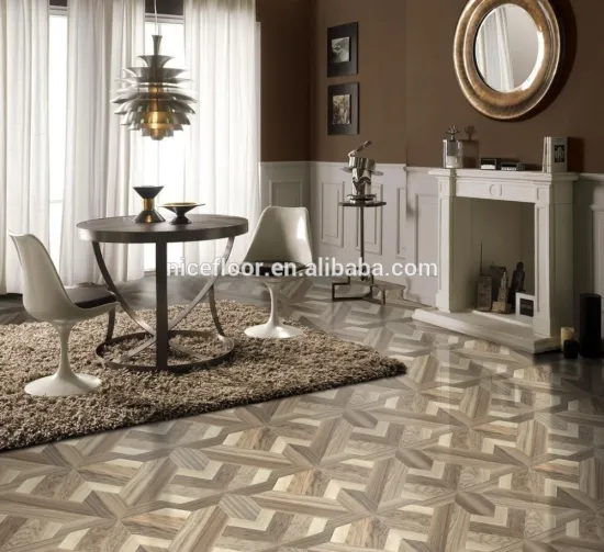 Classic grey parquet wood flooring for living room