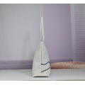 Elegante bolso de hombro de lino con mariposas coloridas para mujer