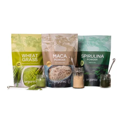 Raw Organic Granola Cereal Bag with zipper and tear notch