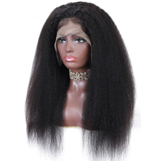 Wholesale Kinky Straight Wig Lace Front Human Hair Wigs Pre Plucked Brazilian Lace Front Wigs For Women