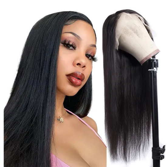 Unprocessed Straight Human Natural Hair Hd Full Lace Front Wig Wholesale Raw Brazilian Hair Glueles Lace Frontal Closure Wig