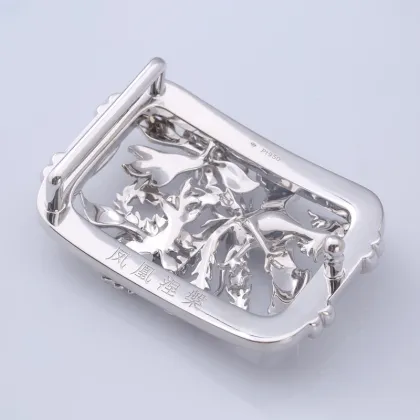 Wholesale Custom 925 Sterling Silver Chinese Phoenix Belt Buckle