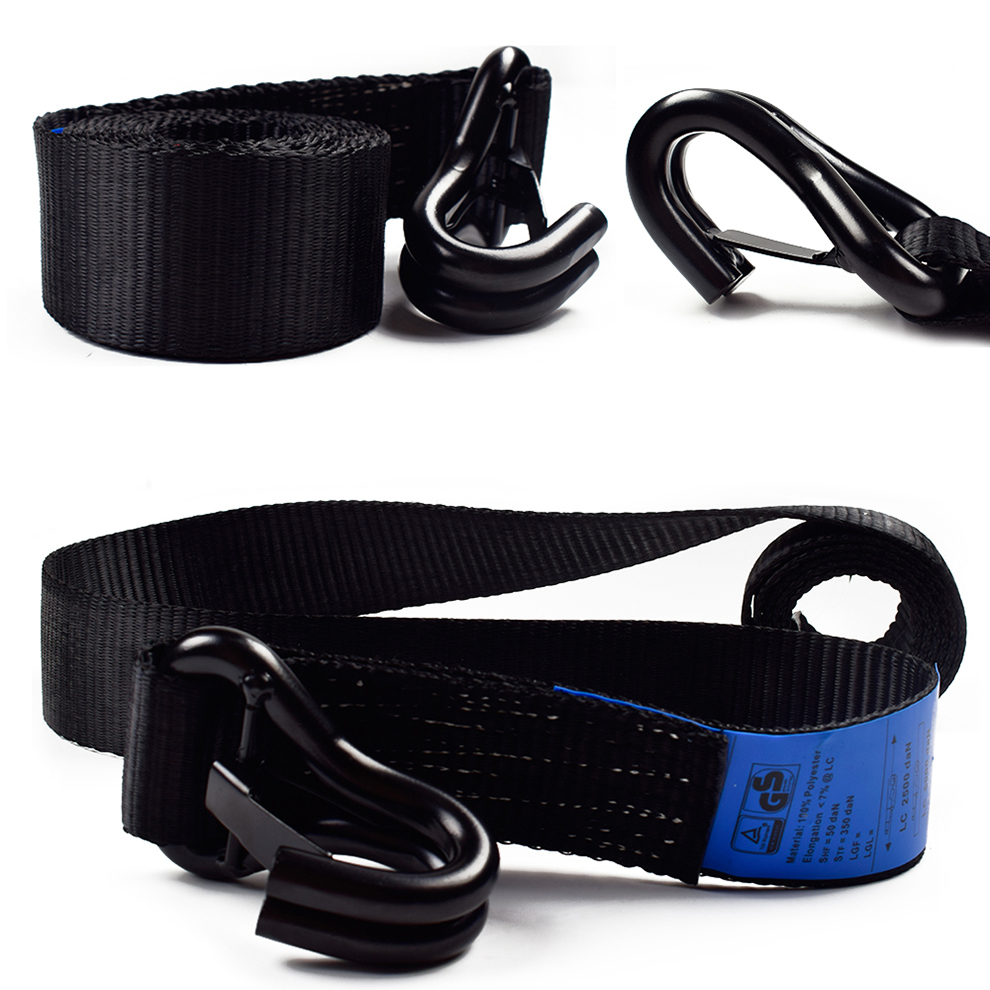 Black Ratchet Lashing Belt Boat Trailer Strap Specification