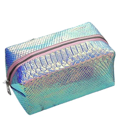 Luxury Make Up Organizer Makeup Storage Brush Bag Mini Beauty Travel Holographic Cosmetic Bag