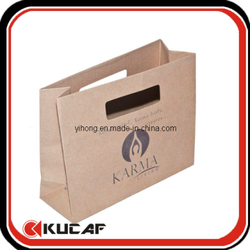Stanzen Griff Braun Kraftpapier Tasche