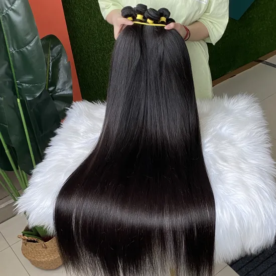 100% Raw Human Hair Long Bundles - Top Quality Straight Bundles 40 Inch Wholesale