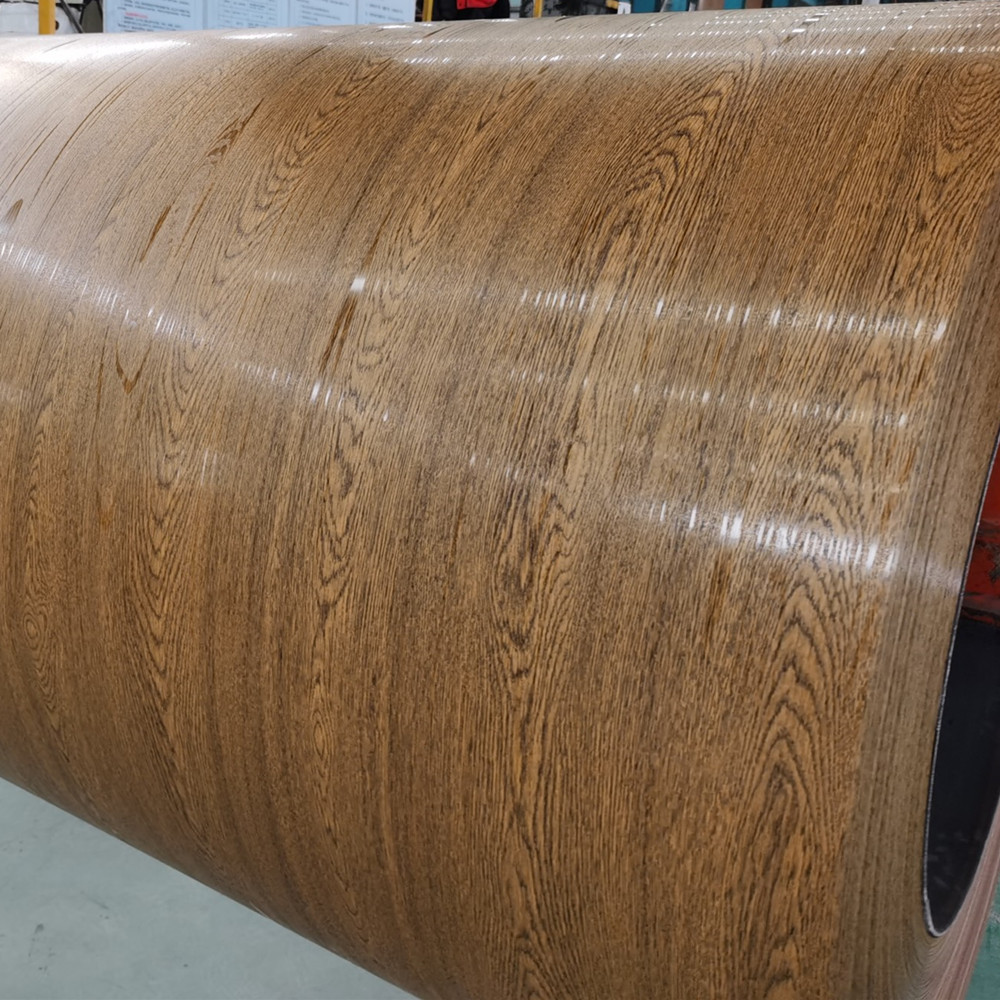 Dark wood color printed aluminum in sheets